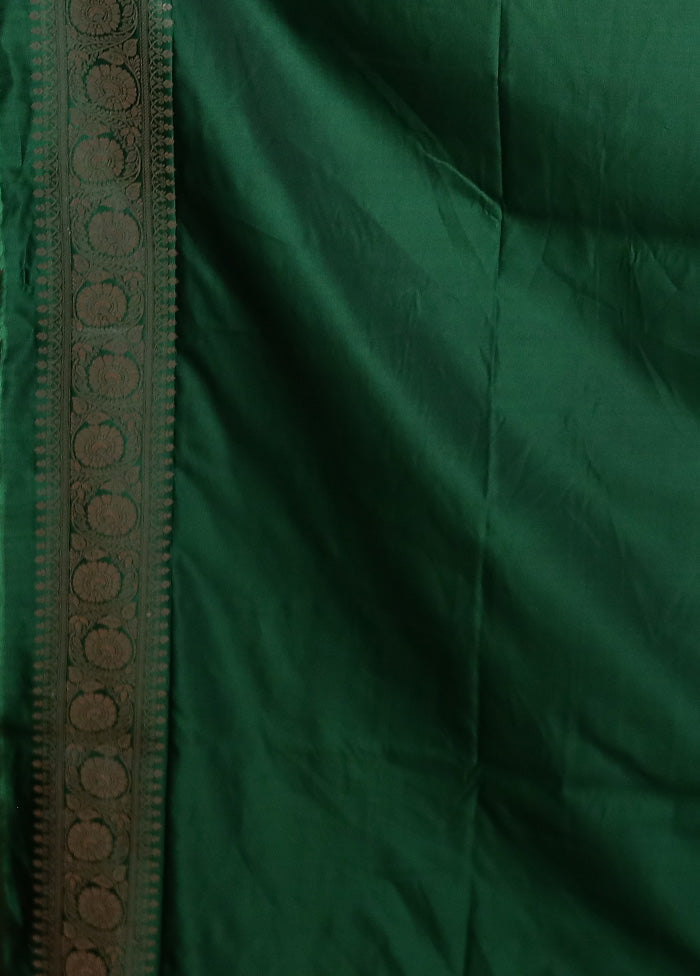 Green Katan Silk Saree With Blouse Piece Outlet Geniue Stockist