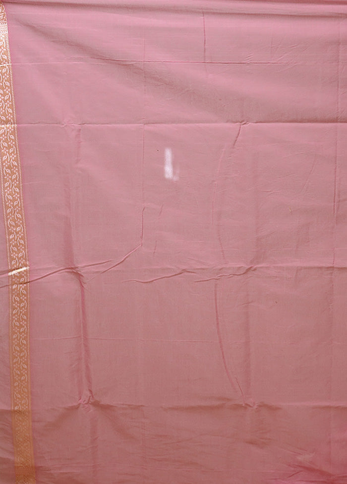 Pink Kora Silk Saree With Blouse Piece Clearance Eastbay