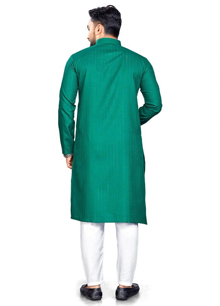 Sea Green Pure Cotton Kurta And Pajama Set Shop Sale Online