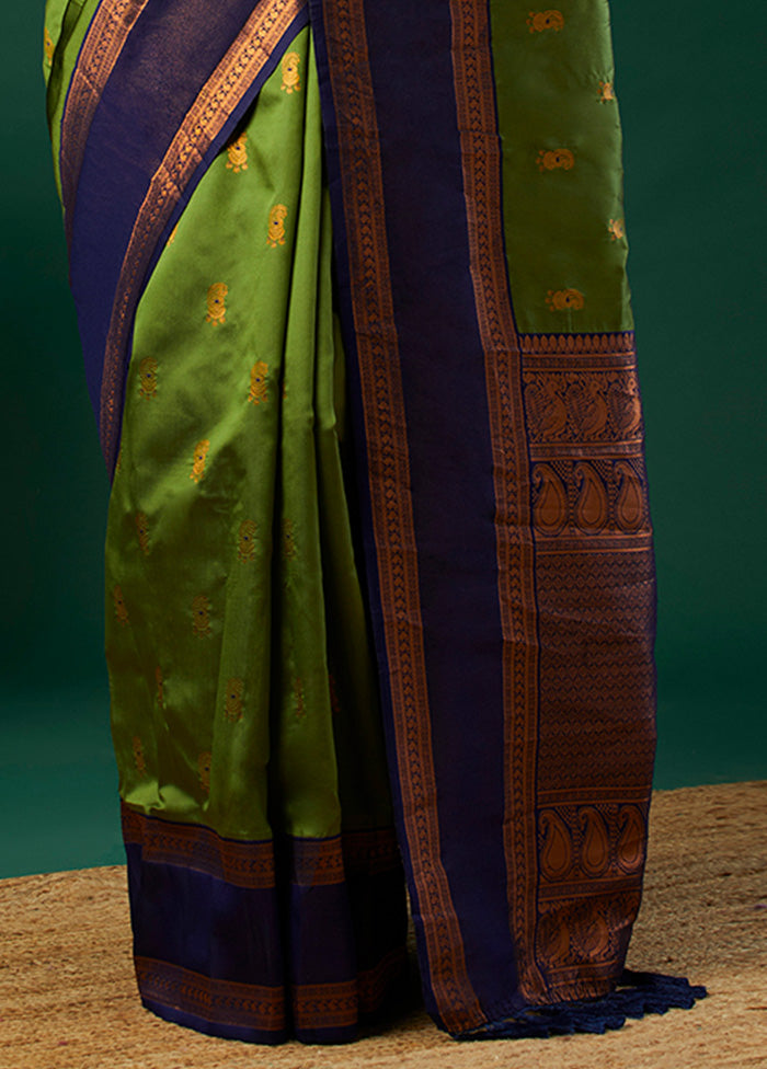 Green Banarasi Silk Saree With Blouse Piece Sale Amazon