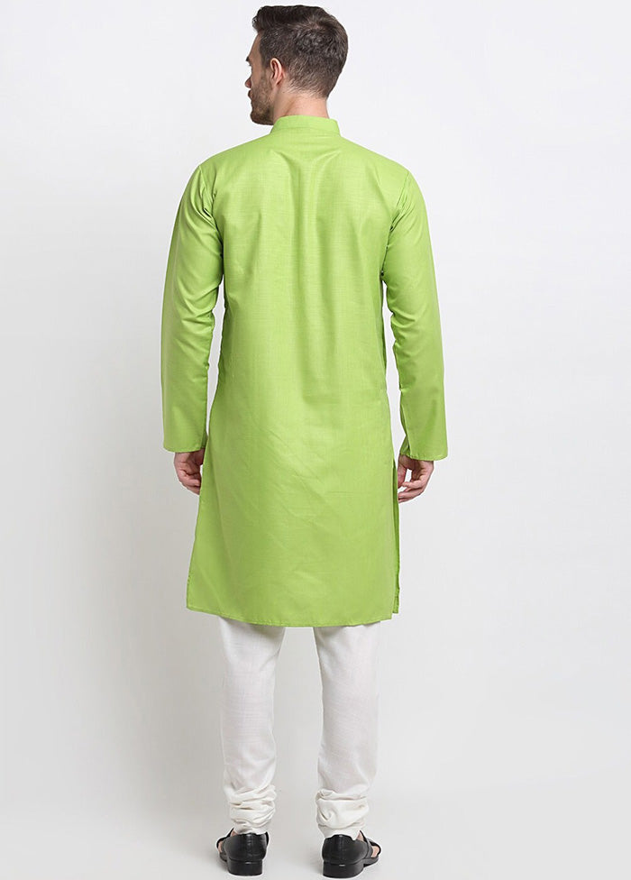 Light Green Cotton Kurta And Pajama Set Huge Surprise Cheap Pice