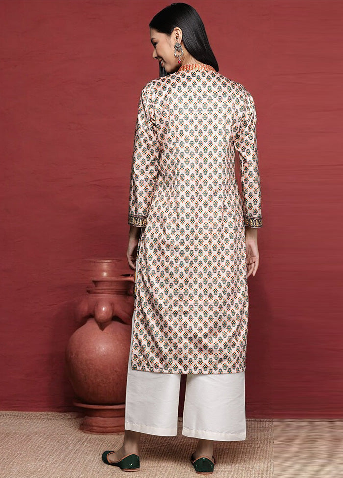 Beige Readymade Velvet Kurti Clearance Low Pice Fee Shipping