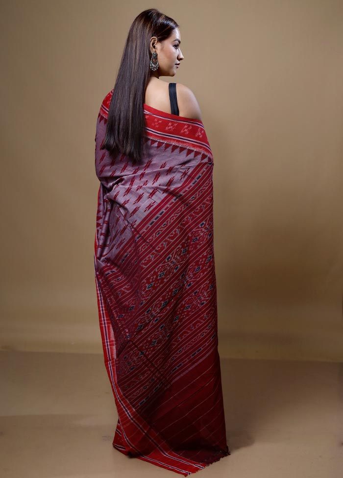 Red Pure Cotton Saree With Blouse Piece Largest Supplier Cheap Pice