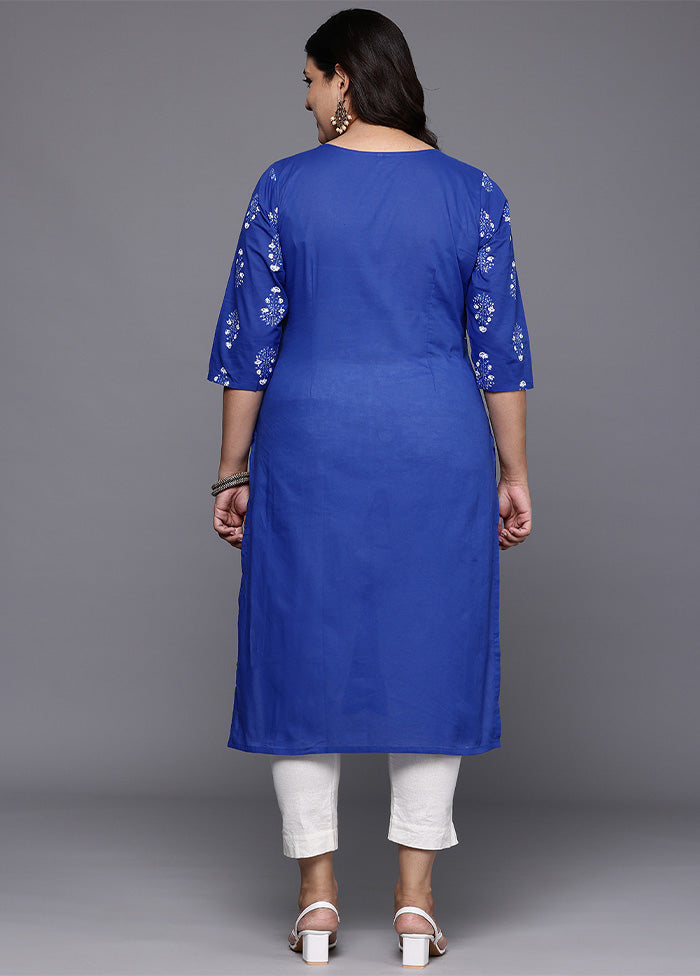 Blue Readymade Cotton Kurti New Arrival Cheap Online