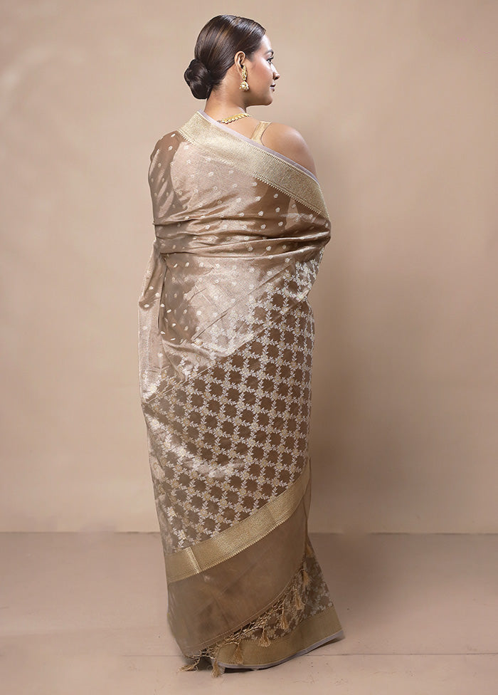 Golden Tissue Silk Saree With Blouse Piece Real Online