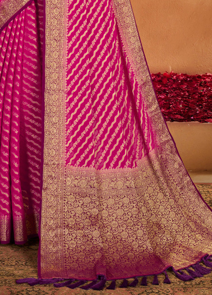 Pink Georgette Saree With Blouse Piece Cheap Eastbay