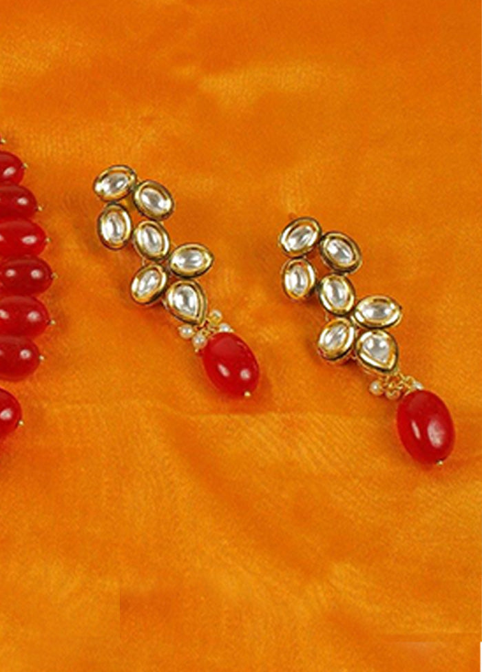 Red Alloy Jewellery Set Genuine Cheap Pice