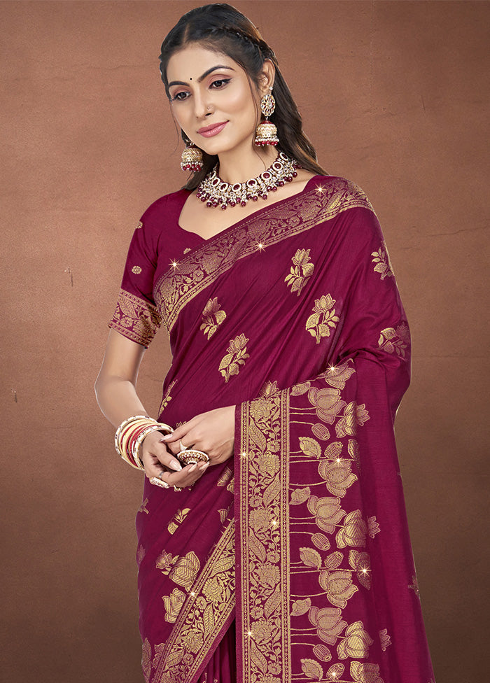 Pink Spun Silk Saree With Blouse Piece Wholesale Pice Cheap Online