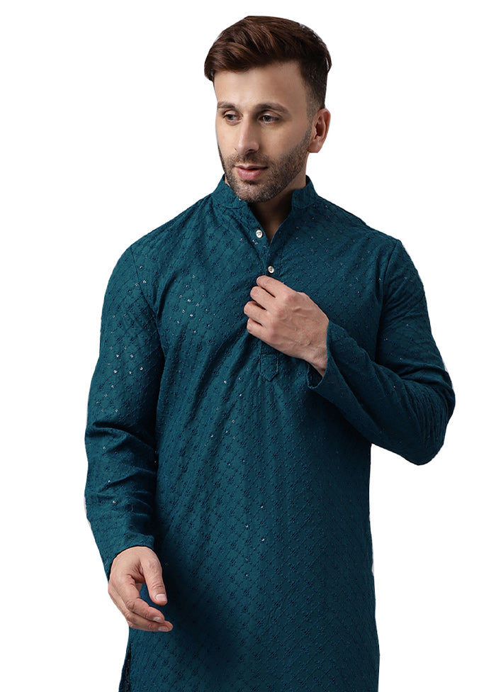 Green Silk Embroidered Kurta Cheap Sale Release Dates