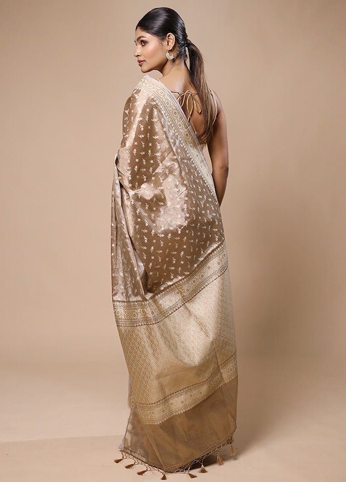 Cream Tissue Silk Saree With Blouse Piece Outlet Websites