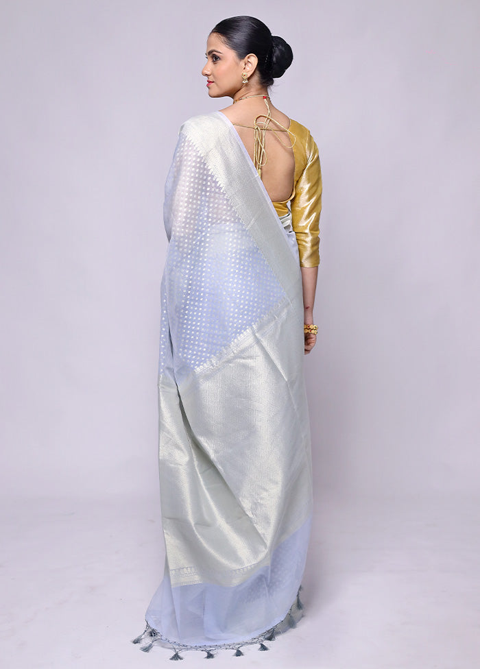 Grey Kora Silk Saree With Blouse Piece Outlet Good Selling