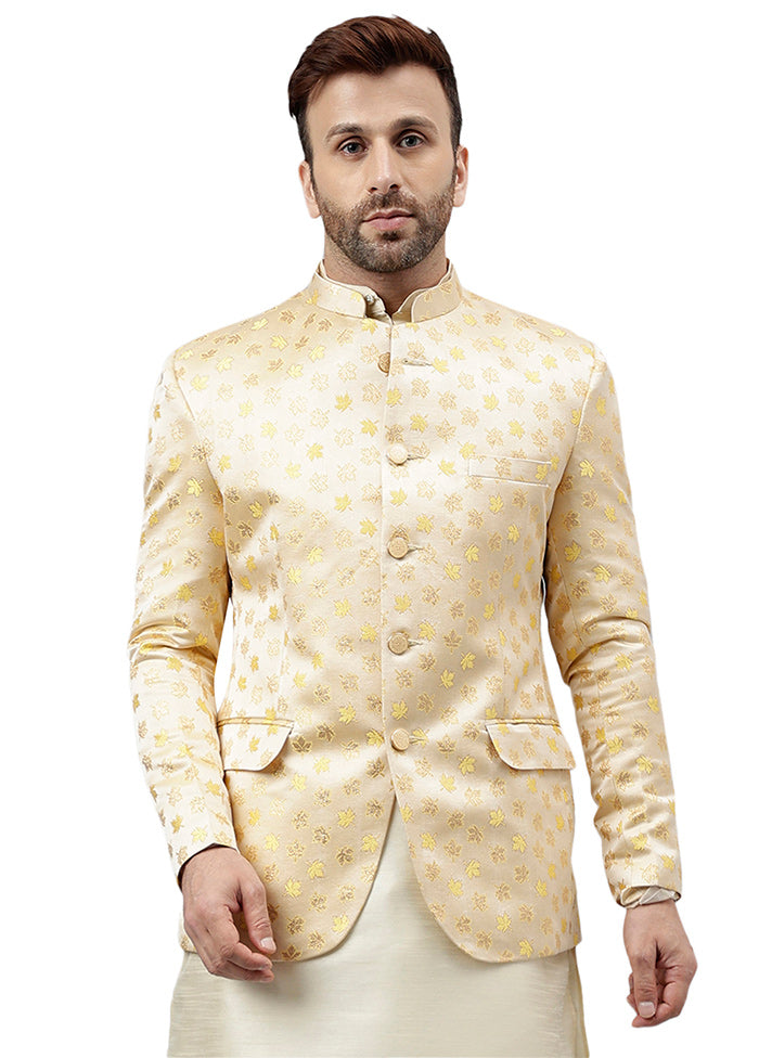 Cream Viscose Jacquard Blazer Clearance Clearance