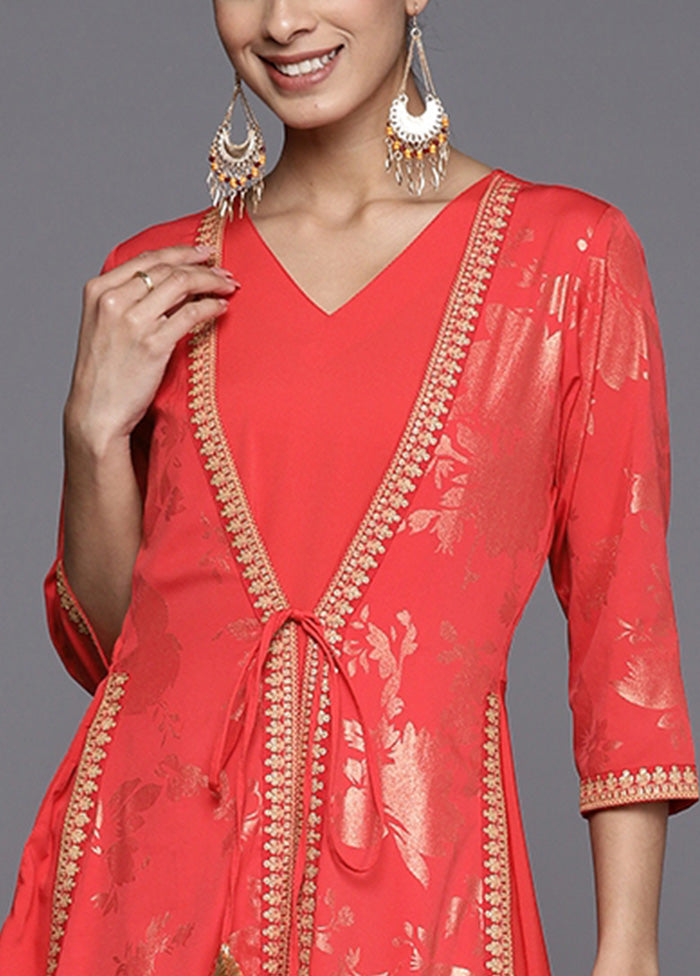 Red Readymade Silk Indian Dress Choice Online