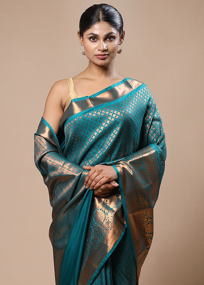 Green Kanjivaram Silk Saree With Blouse Piece Free Shipping Exclusive