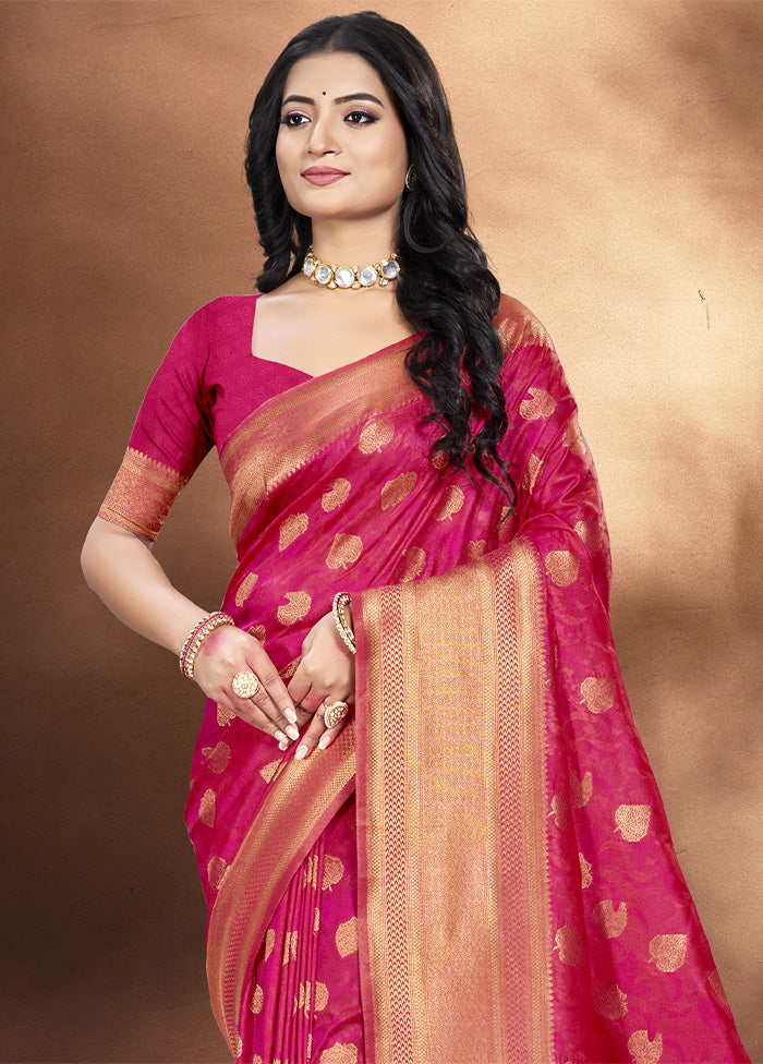 Pink Spun Silk Saree With Blouse Piece Recommend Sale Online