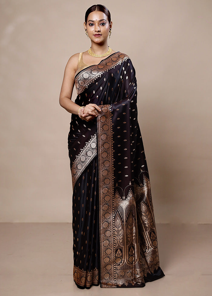 Wine Banarasi Silk Saree With Blouse Piece Best Place Sale Online