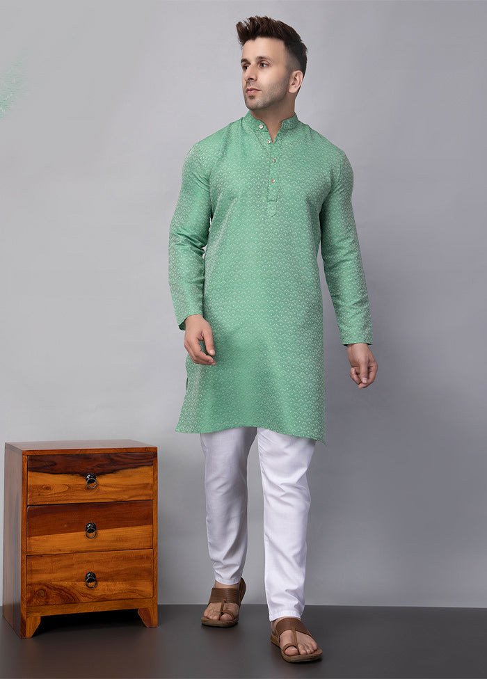 2 Pc Green Viscose Kurta Pajama Set Buy Cheap Very Cheap