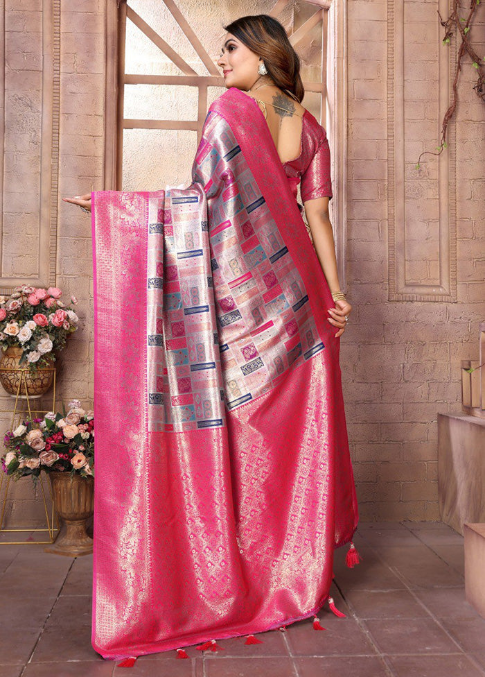 Purple Banarasi Silk Saree With Blouse Piece Wholesale Pice Cheap Pice