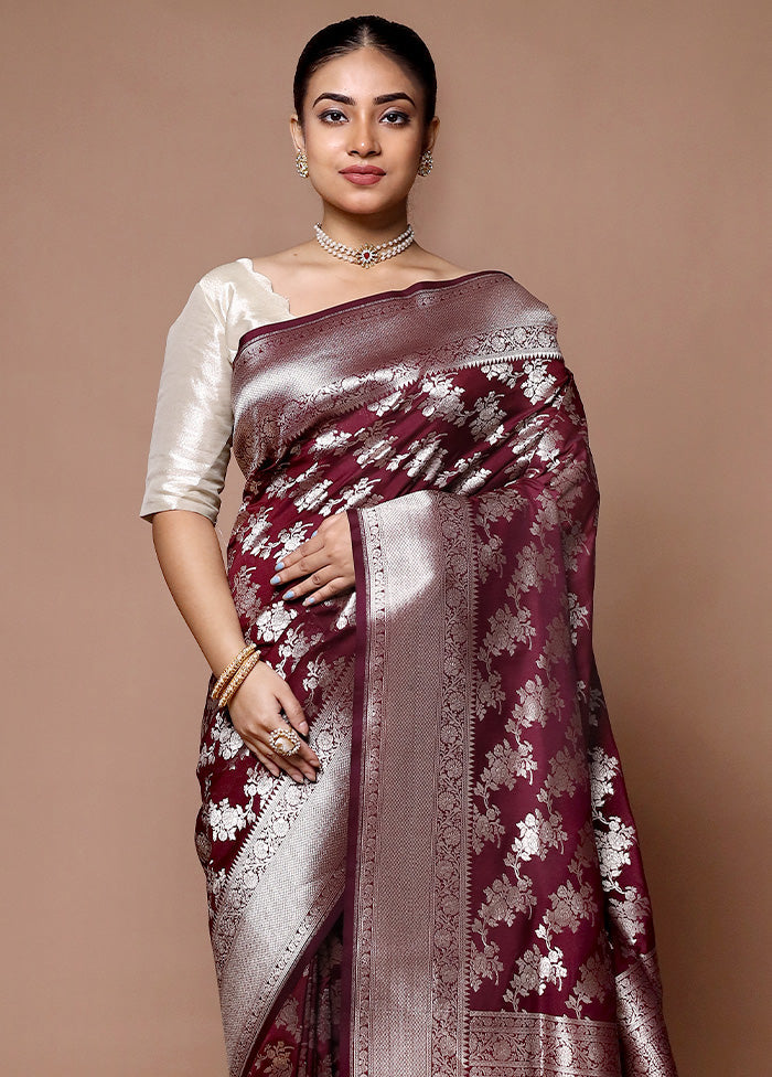 Wine Uppada Silk Saree With Blouse Piece Ebay Cheap Pice