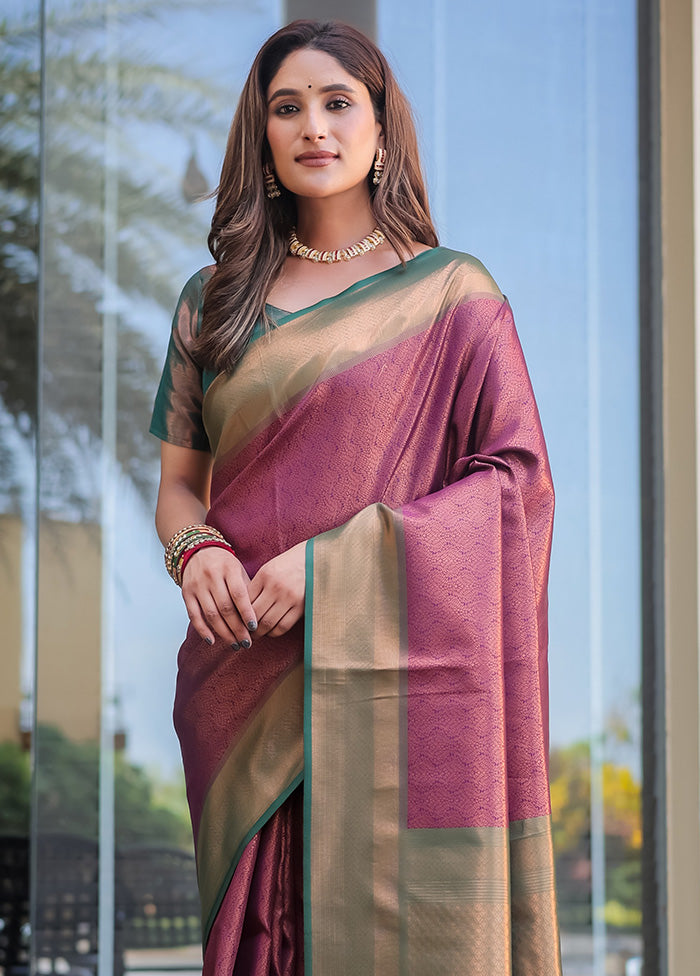 Wine Kanjivaram Silk Saree With Blouse Piece Release Dates Sale Online