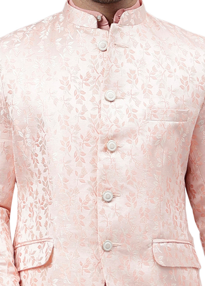 Pink Viscose Jacquard Blazer Low Pice Fee Shipping