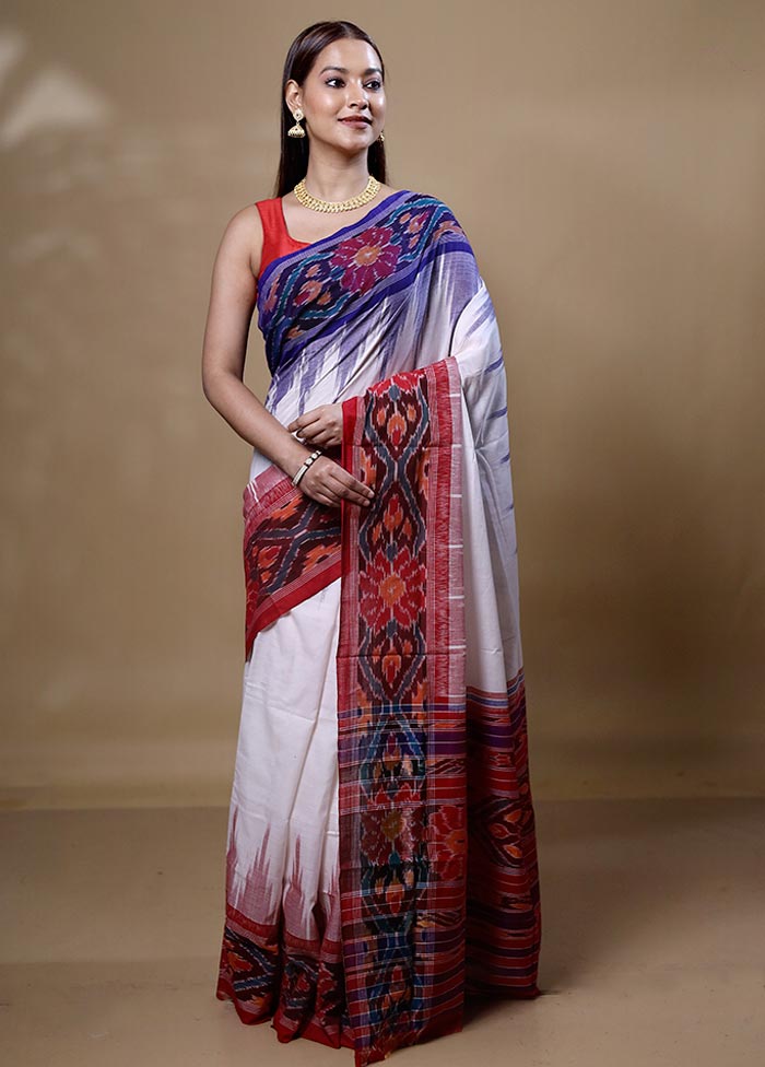 White Cotton Saree With Blouse Piece Discount Amazon