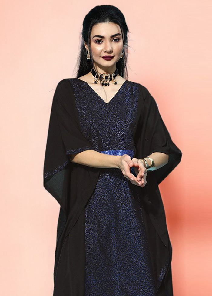 Black Readymade Polyester Kurti Cheap Pices Authentic