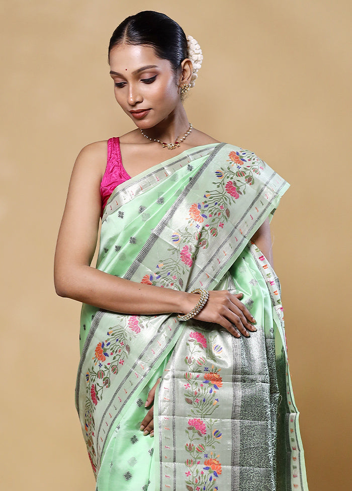 Green Handloom Dupion Pure Silk Saree With Blouse Piece Cheap Fake