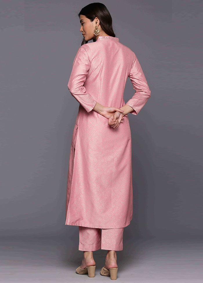 2 Pc Pink Readymade Silk Kurti Set Wide Range Of Cheap Pice