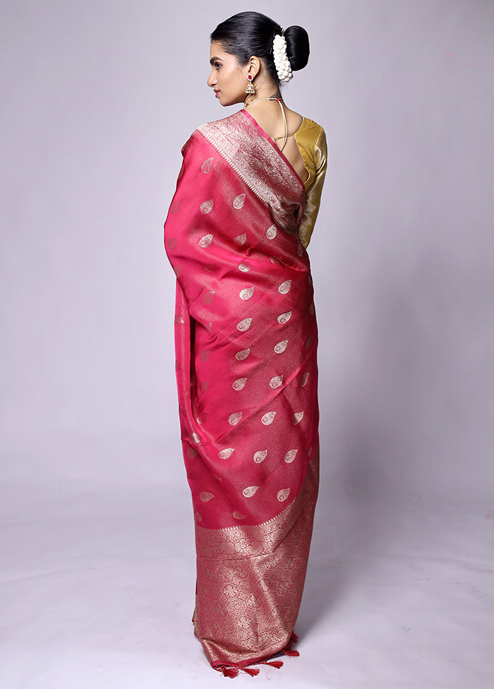 Red Dupion Silk Saree With Blouse Piece Sale Cheap Online