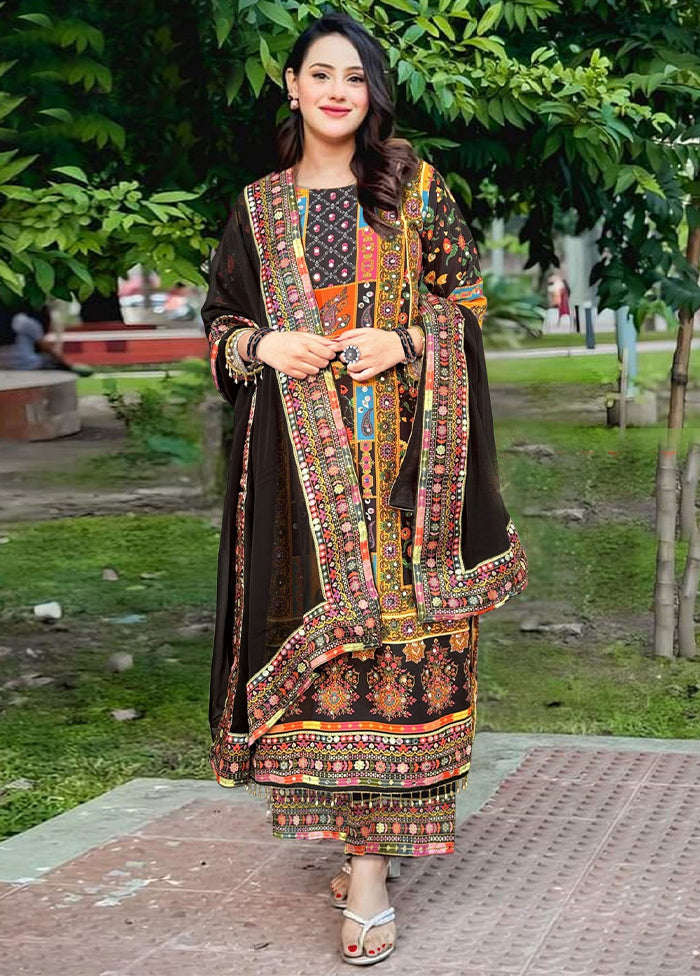 3 Pc Multicolor Readymade Silk Suit Set Big Sale Sale Online