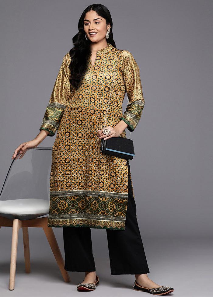 Mustard Readymade Velvet Kurti Cheap Sale Wholesale Pice