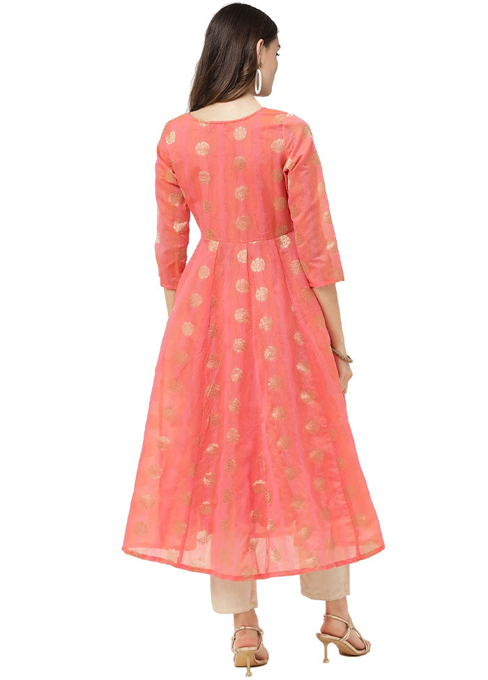 Pink Readymade Chanderi Kurti Clearance Perfect