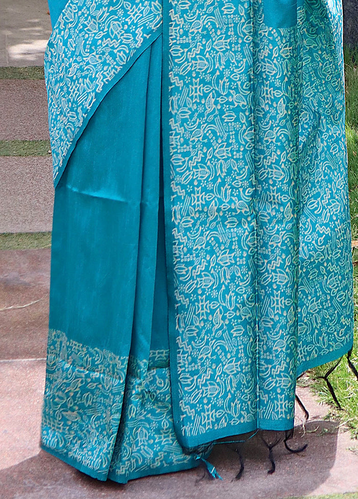 Firoza Spun Silk Saree With Blouse Piece Brand New Unisex