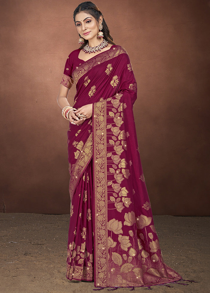 Pink Spun Silk Saree With Blouse Piece Wholesale Pice Cheap Online