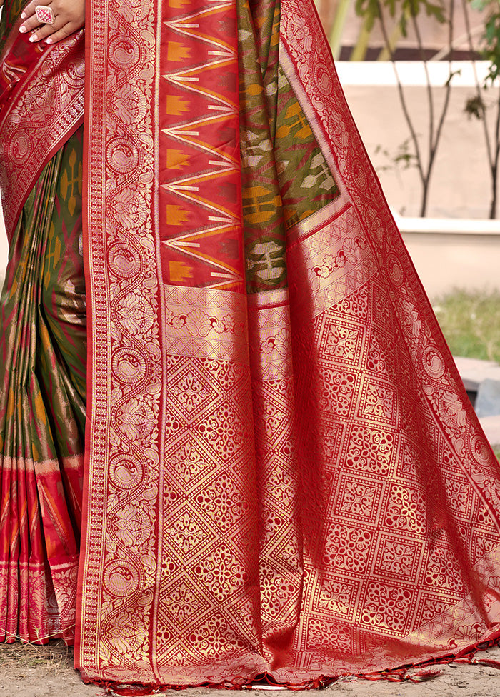 Brown Spun Silk Saree With Blouse Piece Discount Shop Offer