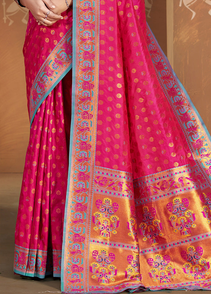 Pink Spun Silk Saree With Blouse Piece Buy Cheap Eastbay