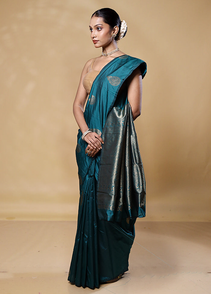 Sea Green Kanjivaram Silk Saree With Blouse Piece Buy Cheap Cheapest Pice