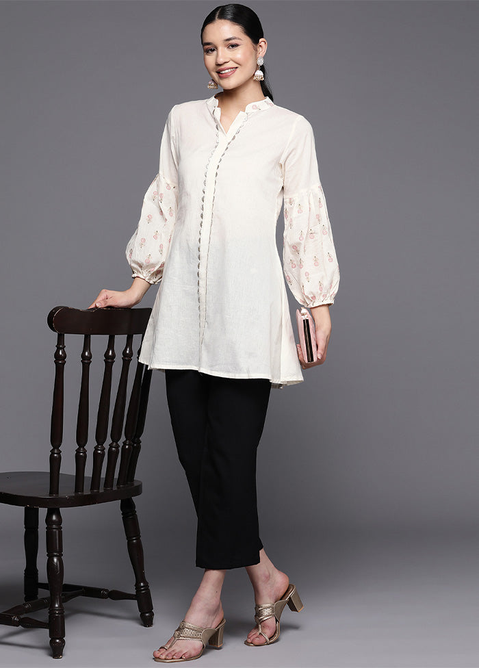 Off White Readymade Cotton Tunic Cheap Sale Eastbay