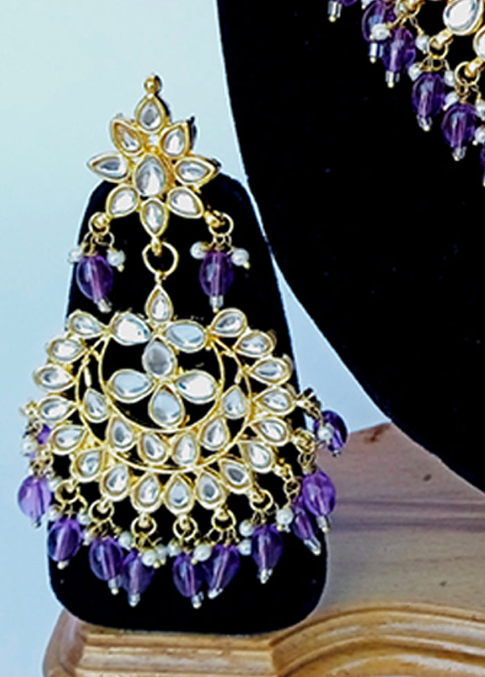 Purple Alloy Cz Stone Jewellery Set Outlet Locations Cheap Online