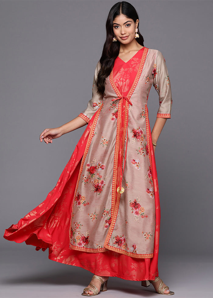 Red Readymade Silk Indian Dress Manchester Great Sale Cheap Pice