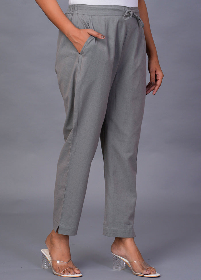 Grey Cotton Festive Pant Cheap Sale 2025