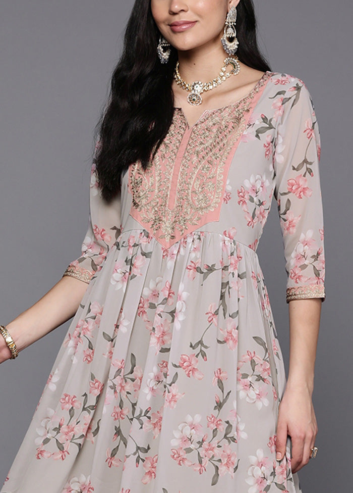 Grey Readymade Georgette Indian Dress Clearance Tumblr