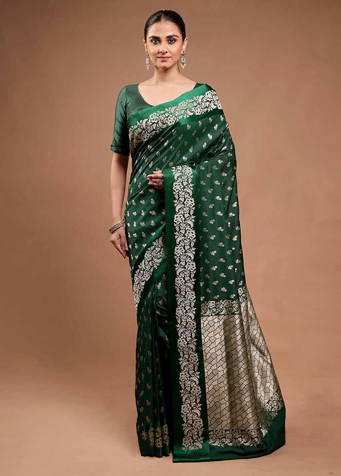 Green Katan Silk Saree With Blouse Piece 2025 New