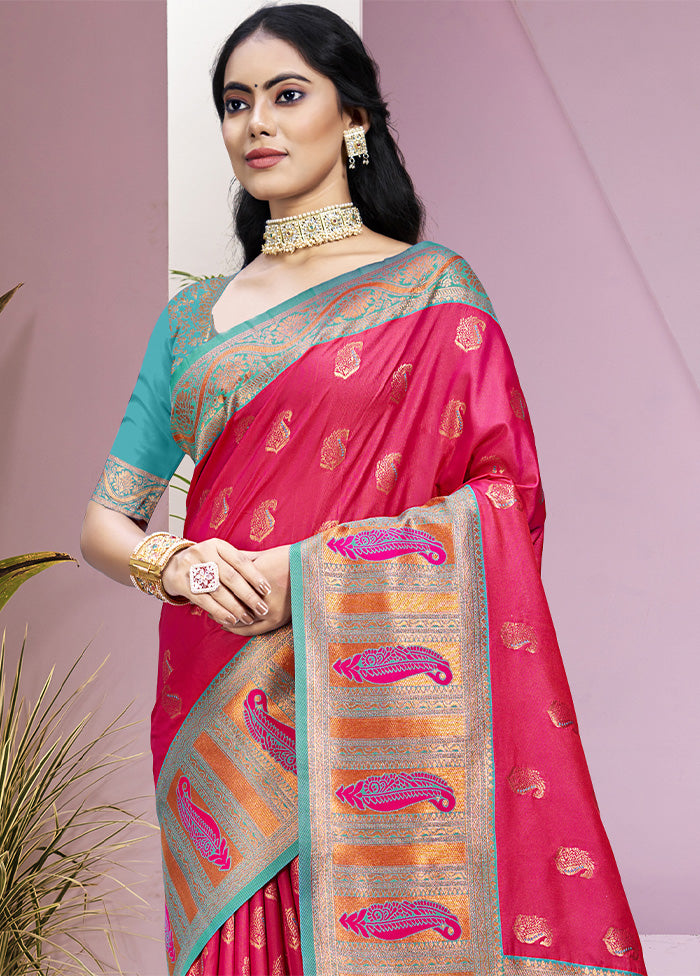 Rani Dupion Silk Saree With Blouse Piece Free Shipping For Nice