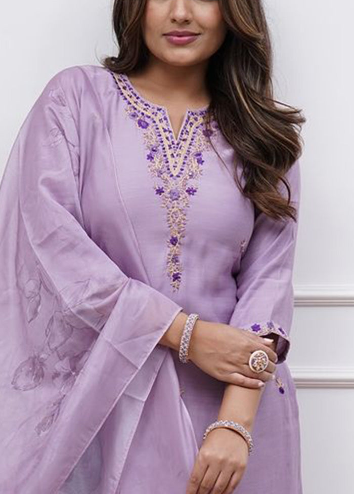 3 Pc Lavender Readymade Rayon Dupatta Suit Set Free Shipping Release Dates