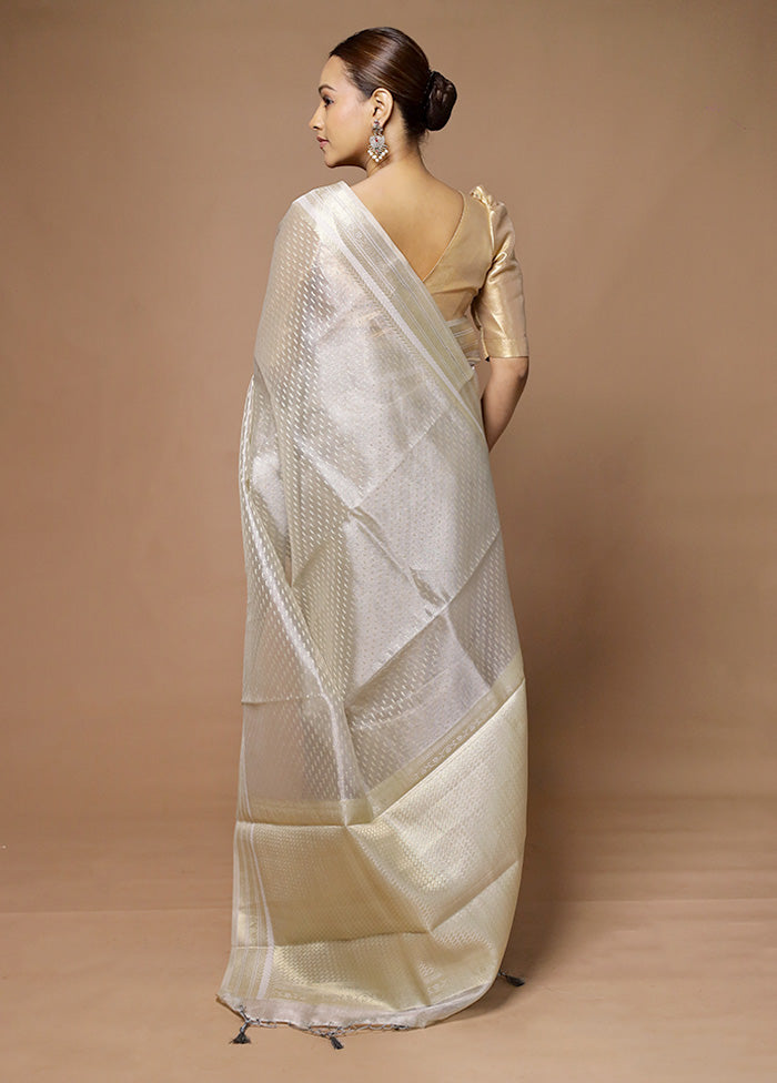 Grey Tissue Silk Saree With Blouse Piece Buy Cheap Affordable