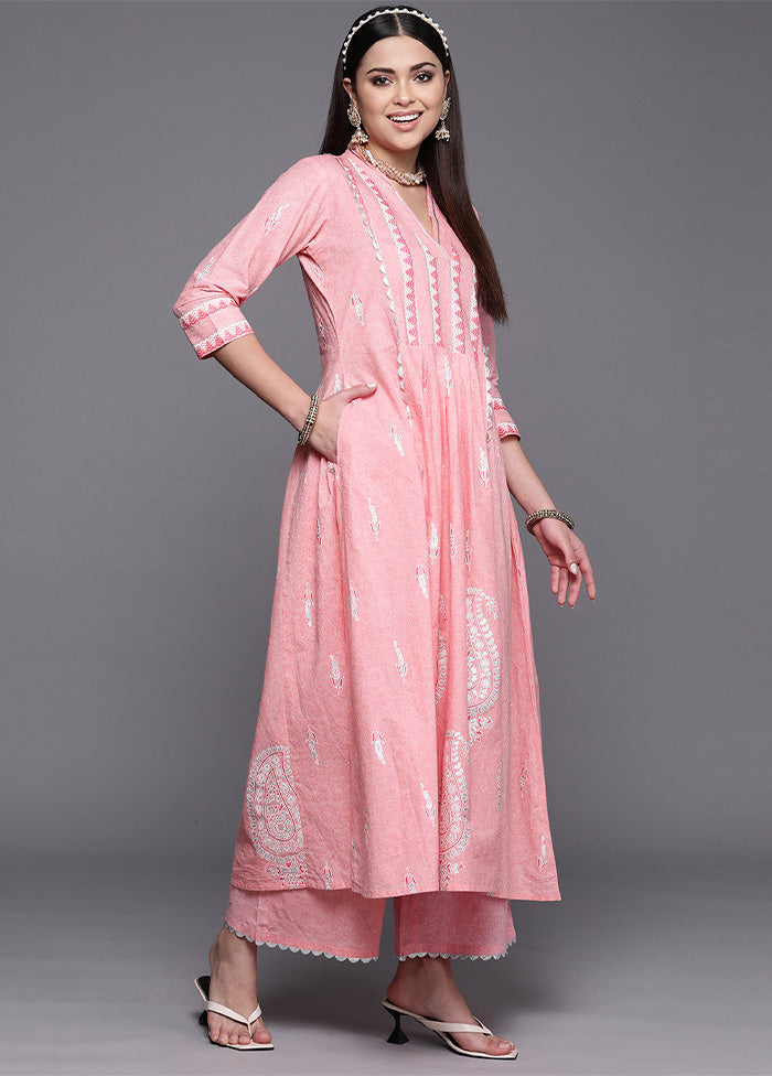 2 Pc Pink Pure Readymade Cotton Kurti Set Free Shipping Low Cost