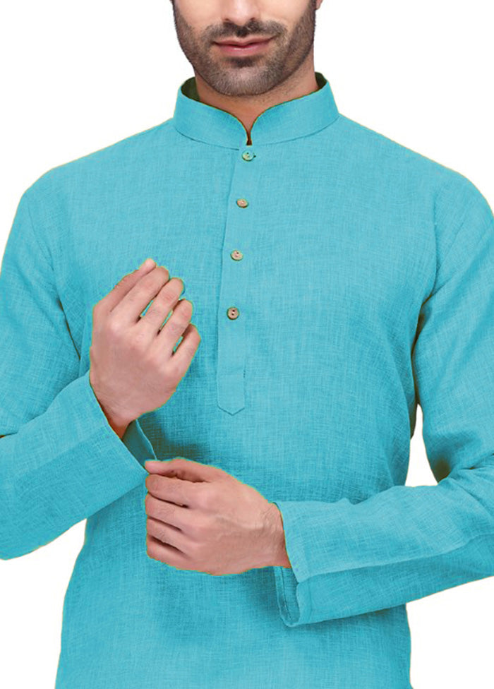 Sky Blue Cotton Kurta And Pajama Set Release Dates Sale Online