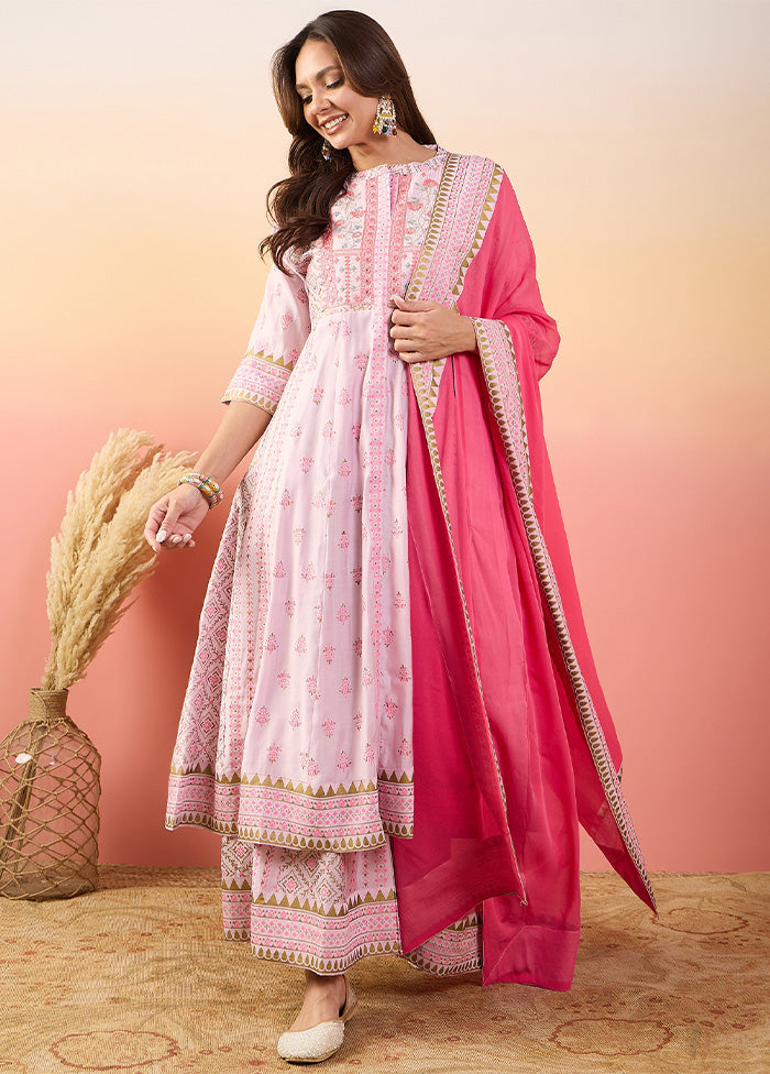 3 Pc Off White Pure Readymade Silk Suit Set Visit